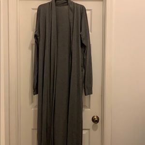 Heather Gray Duster Cardigan